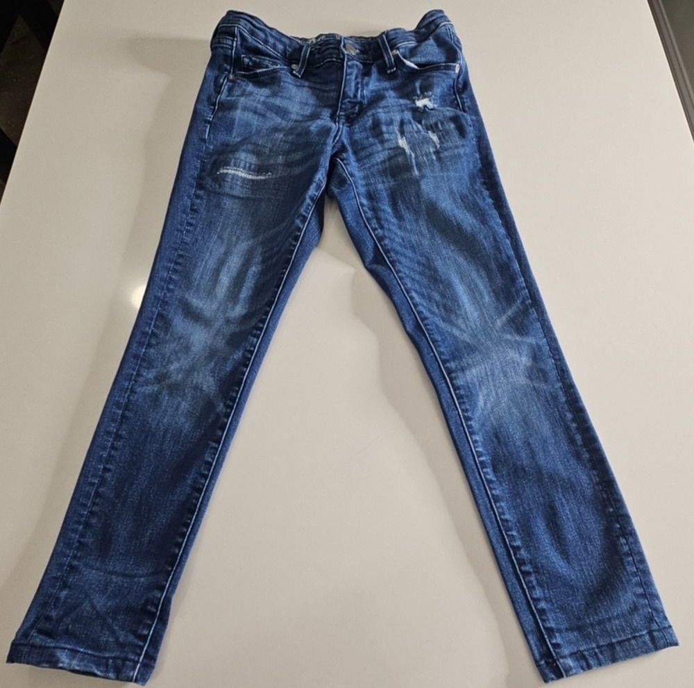 Mossimo Jeans Size 00/R Womens Blue Denim Mid Rise Womens Distressed Jeans